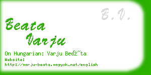 beata varju business card